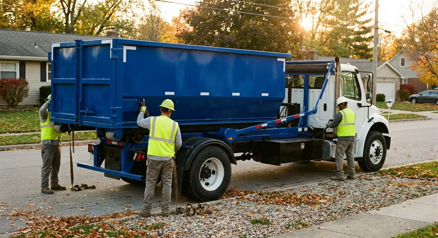 Roll-off dumpster delivery truck in Westminster, CO