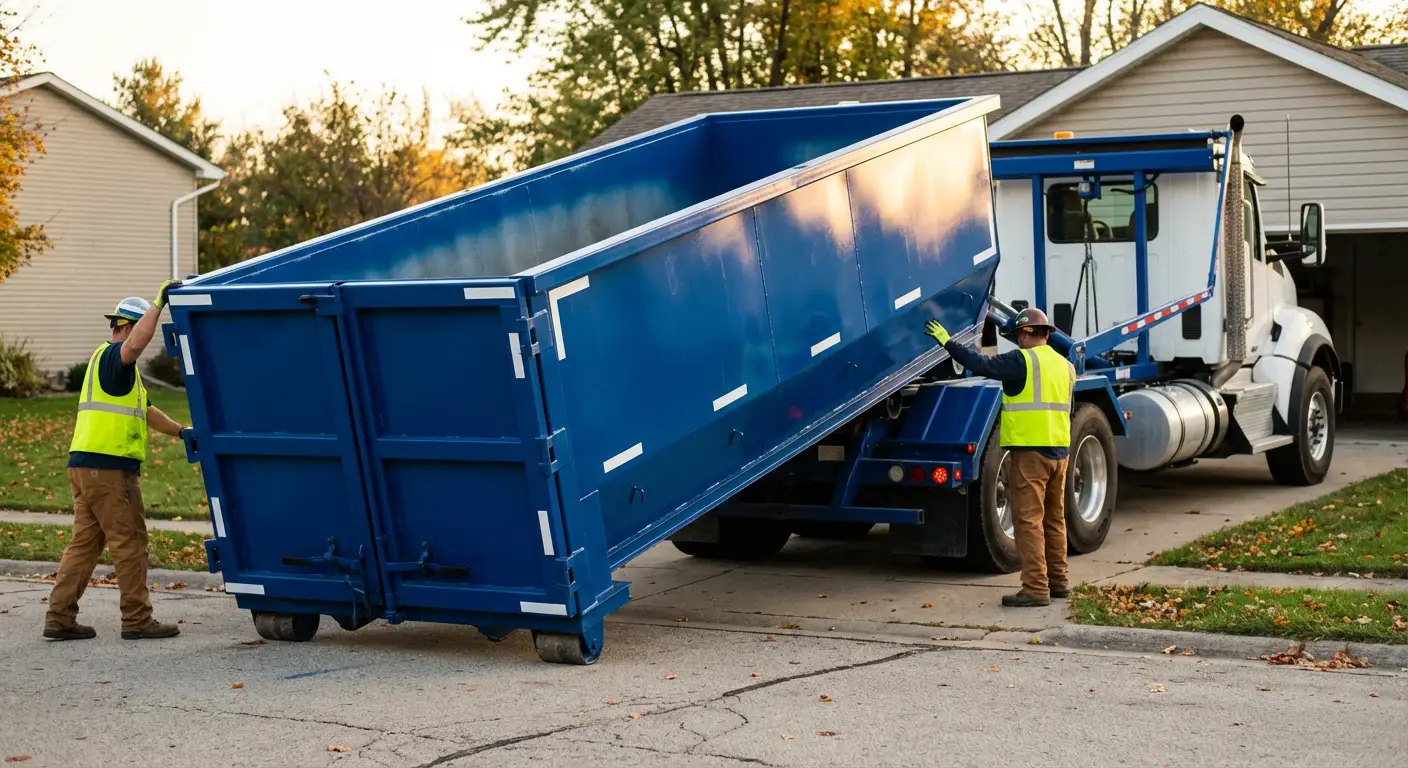 Roll-off dumpster delivery truck in Westminster, CO